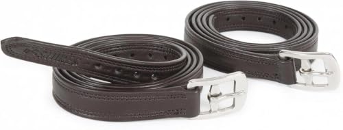 Shires Easy Care Non Stretch Stirrup Leathers - 54" Havana