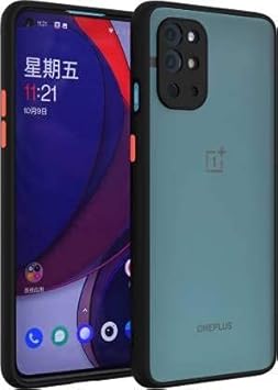 Navnika Smoke for Oneplus 8T Case, Poly-Chromatic Independent Button Matte Finish Back Shockproof Protective Anti Scratch Cover Case Designed for Oneplus 8T (Black)