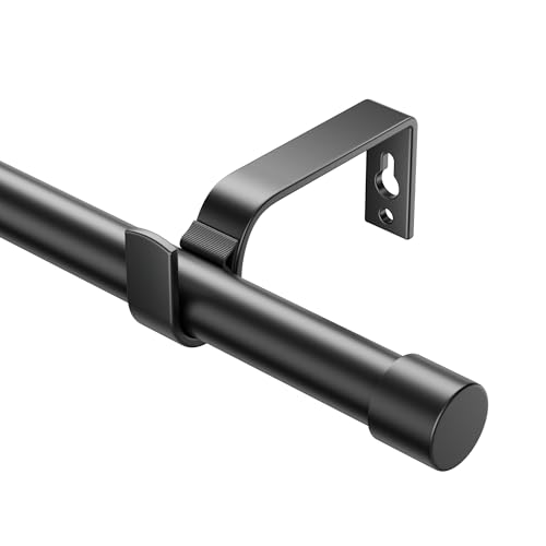 Barras de cortina extensibles 76-350 cm, diámetro de 19 mm, barra de cortina ajustable con tiradores para cortinas con ojales, elegantes barras decorativas para dormitorio