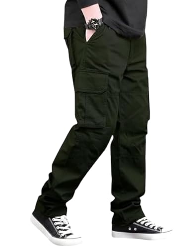 Image of DEELMO Men's Stylish Multi-Pocket Cargo Pants || Casual Fit Pants Trousers || Stylish Trousers for Men || Men's Cargo (MD501 01 08)