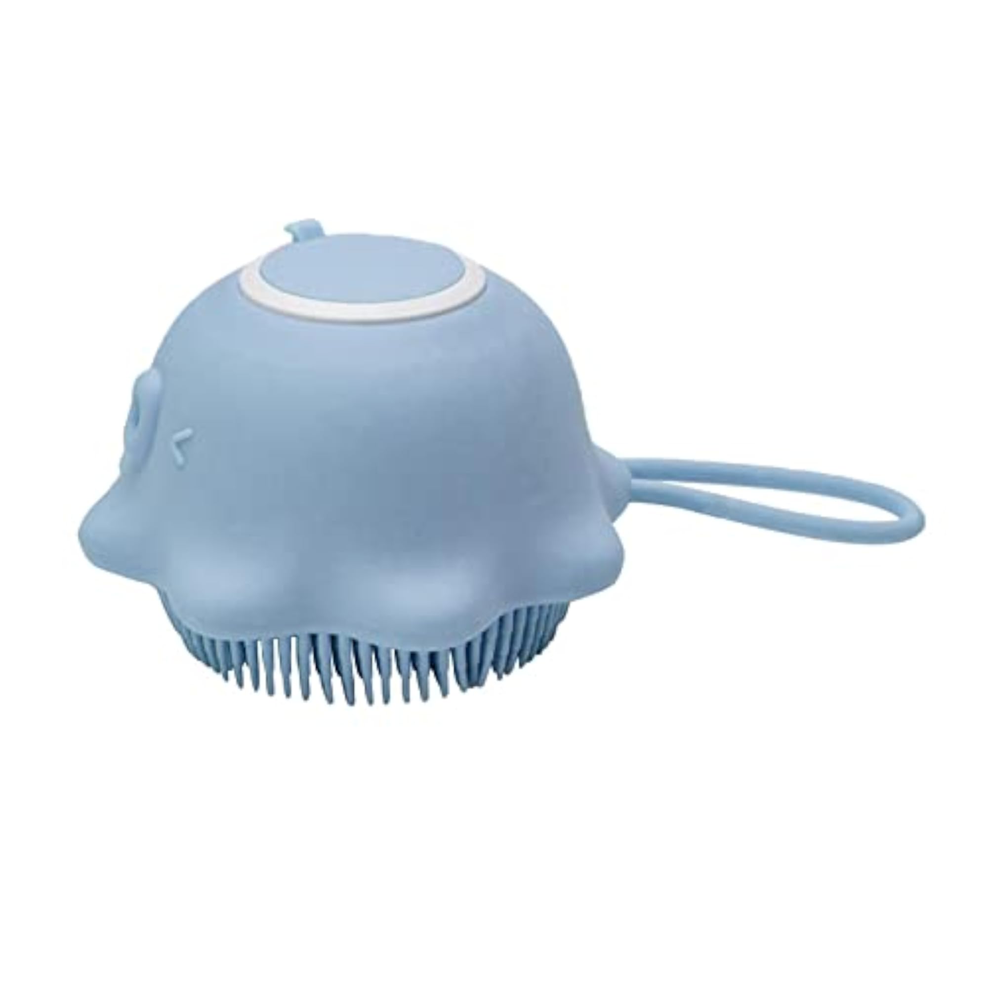 Silicone Bath Brush with Soap Dispenser, Light Blue
