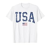 USA Women Men Kids Patriotic American Flag Distressed T-Shirt