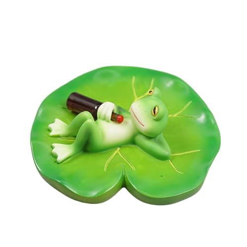 ZEPFJHE Rane galleggianti Figura da giardino Decorazione in resina per stagno all'aperto Paesaggio Statua galleggiante Statua in resina Rane