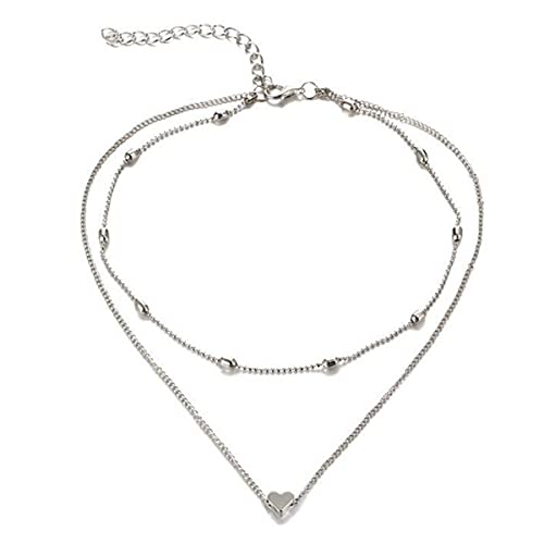 Gold & Silver Plated Layered Necklace Set