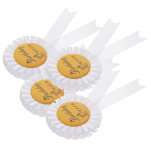 Badge anniversaire fille lot de 4 broches en fer-blanc pour fête