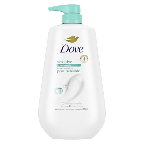 Image of Dove, Body Wash for Softer and Smoother Effectively Washes Away Bacteria While Nourishing Your, Sensitive Skin, 34 Fl Oz (Pack of 3)