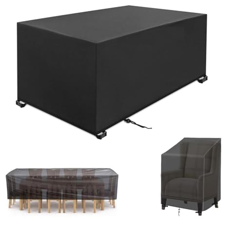 IEUUUB Fundas para asientos de exterior, impermeables, 100 x 100 x 100 cm, fundas seccionales para muebles de jardín, impermeables, para sofá de 2 plazas, mesa de café, mesa Oxford resistente al