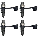 CONGARTENO Motorcycle Brake Caliper Bleed Screw Set M8×1.25 with Rubber Dust Caps 4pcs for Brake Pump Oil Drain