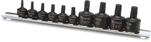 Titan outils 16142 ensemble de douille étoile stubby compact à 10 pièces de rechange - 2