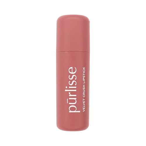 pūrlisse Velvet Crush Long Lasting Lipstick - Matte Finish Hydrating Lipstick - Enriched with Bakuchiol, Mango Seed & Shea Butter to Soften & Smooth Lips - Pinky Nude (0.12 oz) pūrlisse Velvet Crush Long Lasting Lipstick - Matte Finish Hydrating Lipstick - Enriched with Bakuchiol, Mango Seed & Shea Butter to Soften & Smooth Lips - Pinky Nude (0.12 oz)