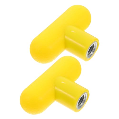 LIFKICH 2pcs Fitness Equipment Handles Ergonomic Gym Exercise Grip Attachments for Cable Machines Resistance Bands Yellow Arm Wrestling Strength Training