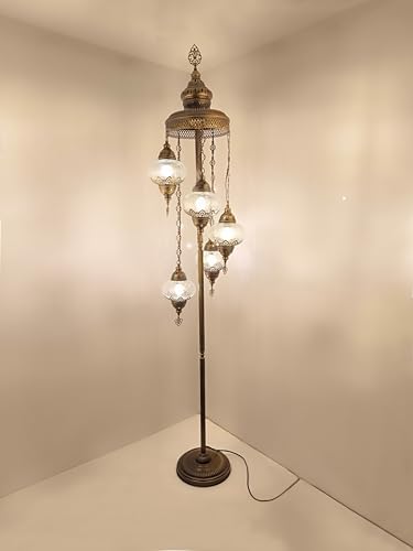 Angora Ilker 5 Globe Standing Turkish Floor Lamp | 100%