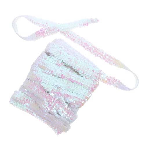 Gogogmee Metallic Sequin Trim Headband 3cm Elastic Band for Women Girls Teens Sparkly Sport Headband for Parties Workouts