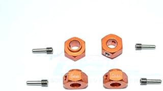 GPM For Traxxas TRX-4 Trail Defender Crawler Upgrade Parts Aluminum Wheel Hex Adapters 6mm - 4Pcs Set Orange
