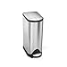 simplehuman 30 Liter / 8 Gallon Stainless Steel Butterfly Lid Kitchen Step Trash Can, Brushed Stainless Steel