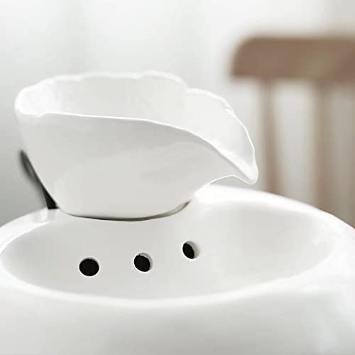 BrightCheer Fonte de água potável de cerâmica para gatos, fontes de água para animais de estimação d