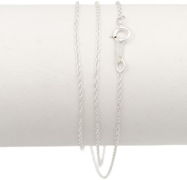 JewelrySupply Sterling Silver 18" Rope Chain 1mm Thickness