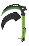 machetes comida  Cuchilleria Deportiva ALBAINOX - 32432 - Hoz Mad Zombie. Mango encordado. Hoja: 19 cm. - Herramienta para Caza, Pesca, Camping, Outdoor, Supervivencia y Bushcraft