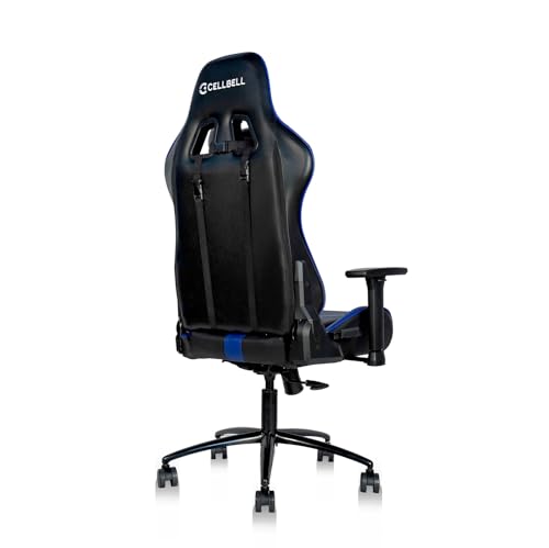 Image of CELLBELL Transformer Gaming Chair - Ergonomic High Back Racing Style Gamer Chair, 2D Adjustable Armrest, Tilt Mechanism, Leather Reclining Computer & Office Chair (Dark Blue) - 3-Year Brand Warranty
