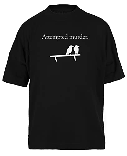 T-shirt unisexe Attempted Murder noir vêtement oversize gothique et rock