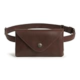 Hide & Drink, Waist Pouch, Fanny Pack, Medieval Bag, Vintage Purse, Phone Holder Cable Case, Easy Travel for Digital Nomads, Full Grain Leather, Handmade, Bourbon Brown