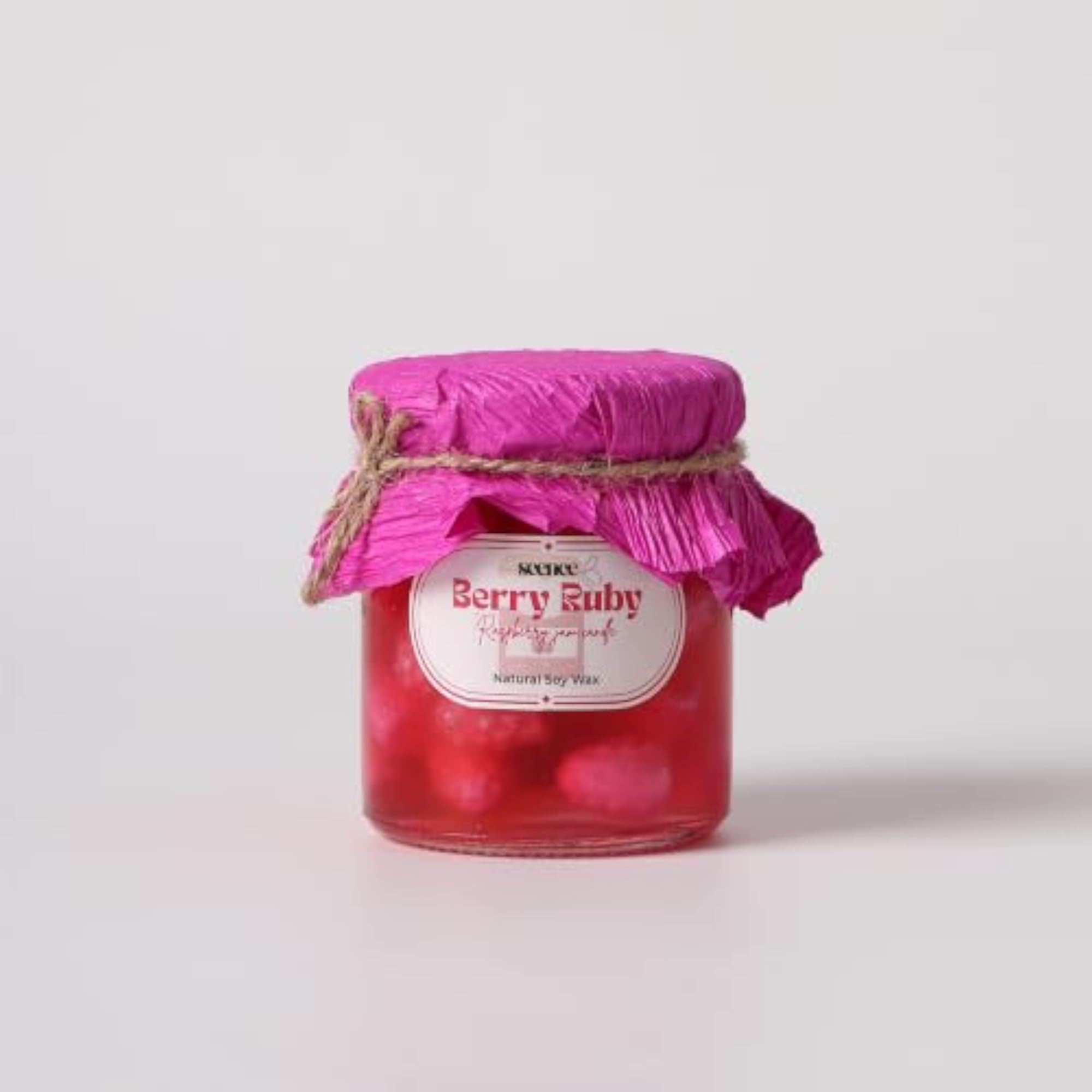 Berry Ruby Scented Candle, Raspberry Jam Fragrance
