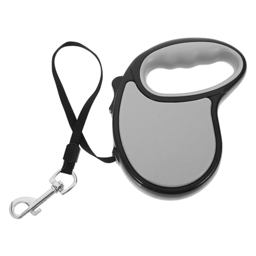 Toddmomy Pet Training Lead 5m Retractable Dog Leash Automatic Traction Rope Large Handle Black for Small to Medium Pets