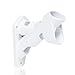 Front Line Flags Flag Pole Holder Bracket Fixed | 2-Position Fixed Wall Mount Flagpole Mount | Heavy Duty | 1" Diameter | White Powder Coat Finish | Premium Quality Aluminum