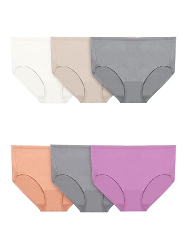 Fruit of the Loom Women's Size Underwear, Designed to Fit Your Curves, Brief-Cotton Stretch-Colors May Vary, 12 Plus