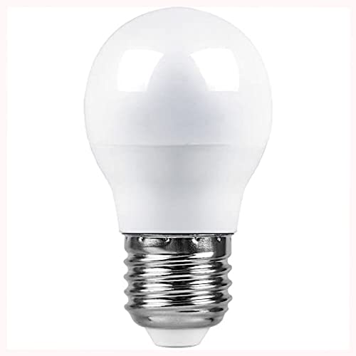 Bombilla Led E27 G45 Globo Pequeño, 7W Equivalente a 50W, 3000K Luz Cálida, Blanco Cálido, Bombilla de Bajo Consumo, no Regulable, Ángulo de Apertura 200° - Caja de 10 Unidades Cover