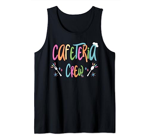 Regreso a la escuela Cafetería Crew Cute Lunch Lady Squad para mujer Camiseta sin Mangas