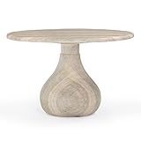 First of a Kind Round Dining Table in Travertine Concrete