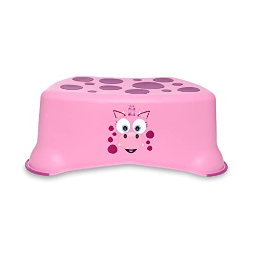 My Little Step Stool - Marchepied antidérapant pour enfants - Motif dragon rose - Pour apprendre à atteindre les toilettes et l'évier Cover