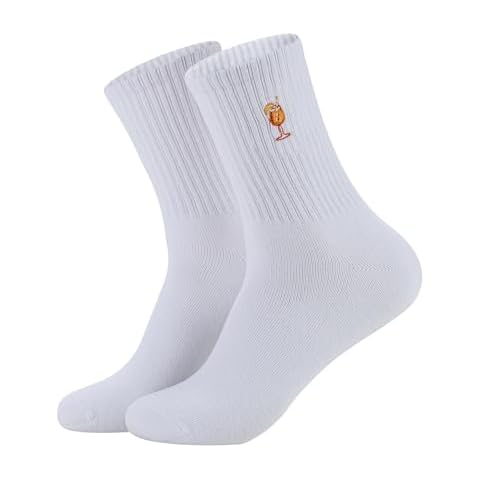 Udobuy embroidered Aperol Spritz socks - Aperol Spritz Cocktail - Breathable Sports Socks Tennis Socks Crew Socks Cotton Socks - Cocktail Lovers Gift Ideas Cover