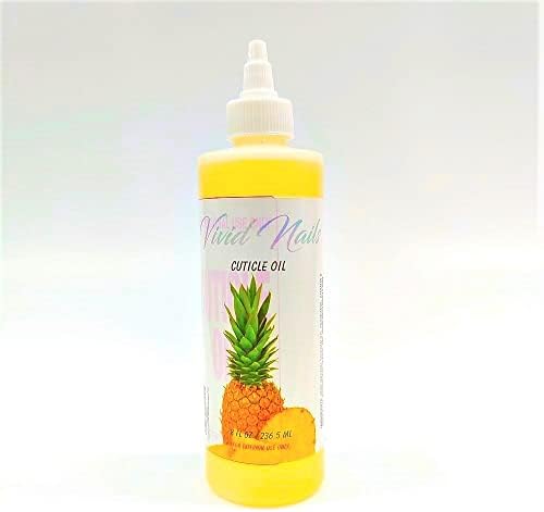 Vivid Nails Cuticle Oil Scented Salon Quality, 8oz (Pineapple)
