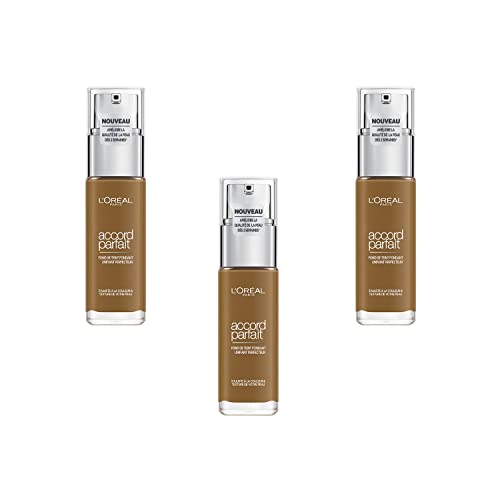 L'Oréal Paris True Match Liquid Foundation 8.N Cappuccino, Pack of 3 (3 x 30 ml)