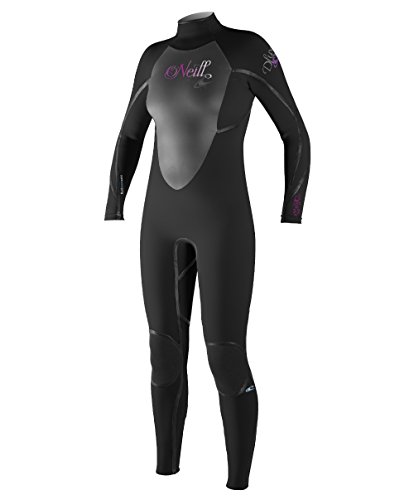 O'Neill WetSuit s Women's D'Lux 3Q-Zip 3/2 mm Fluid Seam Weld Full Suit (Black, 10)