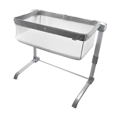 Ingenuity SwaddleMe Beginnings Compac and Foldable Multi-Position Baby Bassinet with Elevated Airflow Technology Mattress, Gray Tweed