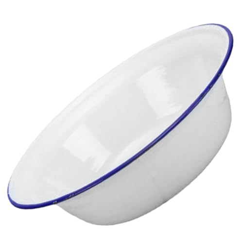 SMASOLO Ciotola Smaltata Vintage Profonda Piatto per Torte e Teglia da Forno Smalto Design Retro per Cucina e Uso Versatile e Resistente per Mischiare