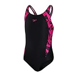 Speedo Hyperboom Splice Muscleback Schwimmanzug Mädchen schwarz Kindergröße 164 2022 Schwimmanzüge
