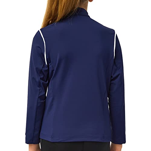 Trustbreech-Made In Usa -Kids' Long Sleeved Technical Moisture-Wicking Equestrian Horse Riding Sun Shirt With Ice Fil Lite (Navy, S) #TOP4