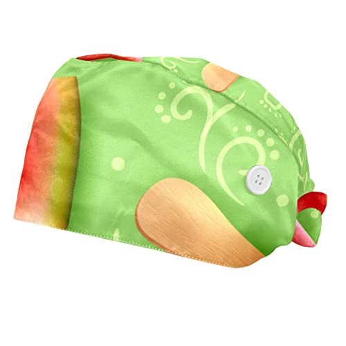 Chapeaux de travail unisexe pastèque | Casquette 2 pièces