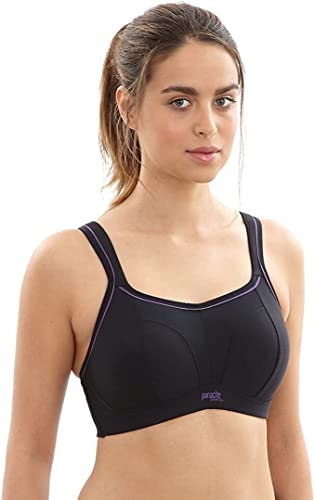 Panache Women's Plus-Size Non Wired Sports Bra, Black, 34E #TOP19