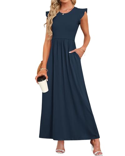 Robe longue de plage MISFAY col rond pour vos balades d'été