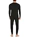 Ekouaer Men's Thermal Wear Winter Long Johns Warm Pajama Set Plus Size(Black,Large)