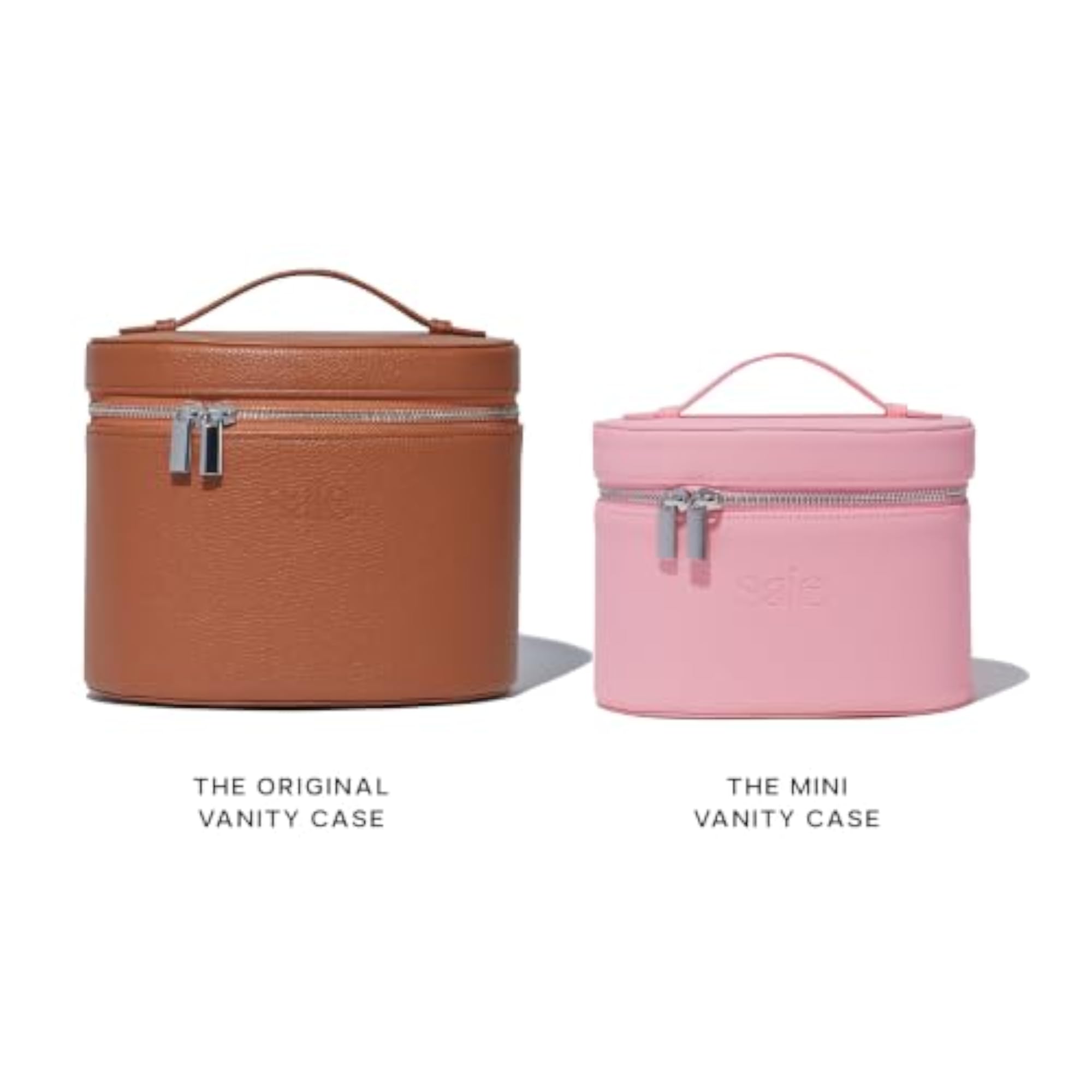 Vegan Leather Makeup Bag with Removable Organizer