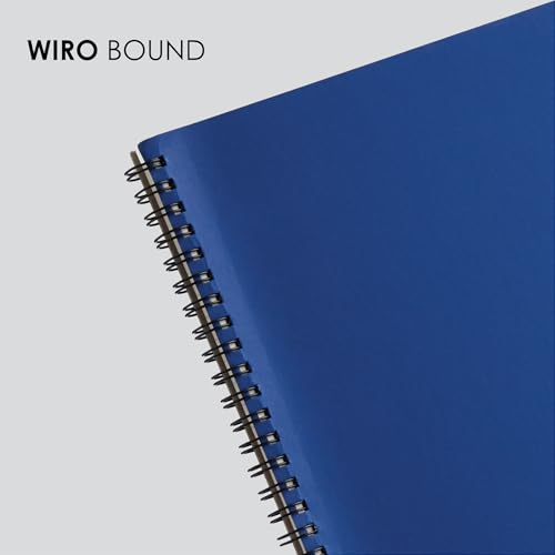 Image of myPAPERCLIP NeoWiro B5 Spiral Ruled Notebook | 160 Pages, 80 GSM, 250 GSM Soft Cover, B5 (6.93 x 9.84 in) | Wiro Bound | Blue