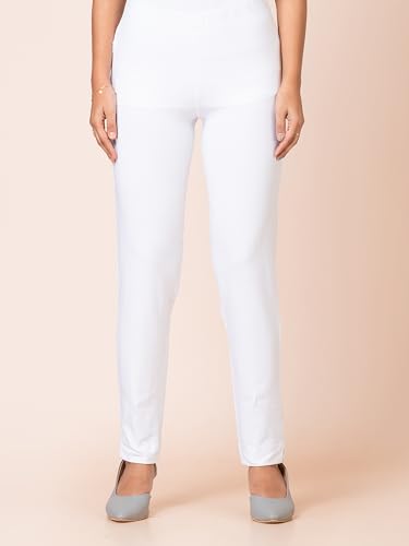 Image of Ruby Cotton Lyrcra Blend Copper Collection Straight Pants | Perfect Blend of Style and Comfort | Professional and Casual Wear #1