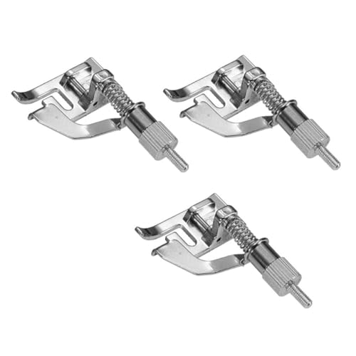 3 piezas Pie Prensatelas Rolled Hemmer Metal para Máquina de Coser