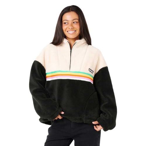 Rip Curl 2025 Womens Surf Revival Polar Fleece 0AEWFL - Black/Off White Womens Size - M